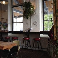 comfy stools  at Pingala Cafe in Burlington