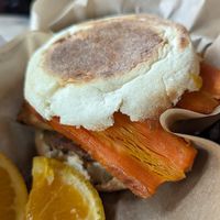 Breakfast Sammy at Pingala Cafe in Burlington