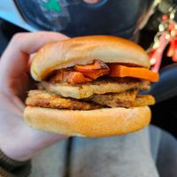 Breakfast sandwich--new bun style. Doesn't come with ketchup so get some on the side!! at Pingala Cafe in Burlington
