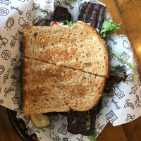 E.L.T. = eggplant bacon, lettuce and tomato at Pingala Cafe in Burlington