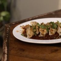 Our favorite dumplings (just a little spicy ?) at Pingala Cafe in Burlington