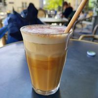 Oat milk iced cappuccino with vanilla flavor at Green Caffe Nero - Marszałkowska in Warsaw