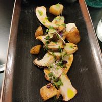 Mushroom carpaccio at Restaurante Albalá in Jerez
