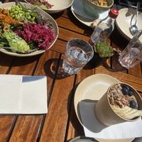 Vegan açai bowl, vegan power bowl, vegan soup of the day   at Pure in Faro