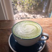 Seasonal Matcha Latte w/cashew milk  at Huriyali Riverland in Charleston