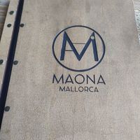 Menu cover at Maona (Nomi) in Mallorca