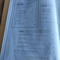 Menu starters at Maona (Nomi) in Mallorca