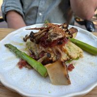 Knolselderij met paddenstoelen at HOTEL BENT Restaurant in Oisterwijk