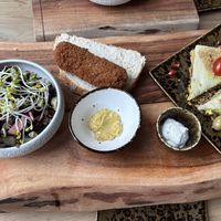 Only lunch option available(they were out of soup too but replaced it with the amazing sandwich on the right)  at HOTEL BENT Restaurant in Oisterwijk