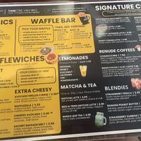 Many clearly marked vegan options on the menu   at TIABI Coffee & Waffle Bar - Maryland Pkwy in Las Vegas