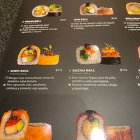 Belated post - vegan friendly options on menu at Sushi Roll - Eje Vial Norte Mosqueta in Mexico City