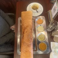 Masala dosa and soup  at Crispy Dosa in Cardiff