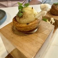 Parsnip truffle vol-au-vent  at Reverie Restaurant and Cocktail Bar in Brooklyn