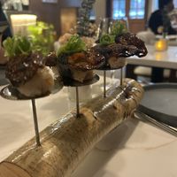 Eggplant Unagi - so tasty and look at this awesome handmade plate  at Reverie Restaurant and Cocktail Bar in Brooklyn