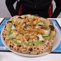 Pizza alla base di crema di zucchine at Kòru Agri Risto Pizzeria in Sadali