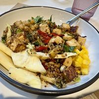 Quinoa jerk bowl with tofu  at Clean Slate Cafe in Omaha