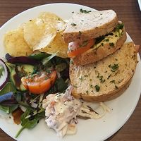 Hummus sandwich at The Palms Restaurant in Nantgarw