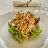 artichoke carpaccio (vegan) at Agriosteria del Frantoio in Scandicci
