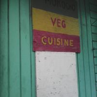 Mokocho Veg Cuisine sign at Mokocho Cuisine in Castries City