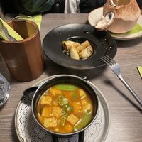 Tom yam soup and crispy spring rolls   at Khow Thai in Galway