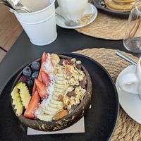 the pancakes sadly aren't vegan at Micelio Coffee & Brunch in Mallorca