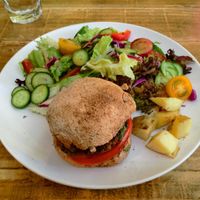 veggie burger  at Light Radiant Food in Hong Kong Island