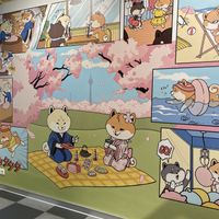 Cute wall art  at Aiko‘s Mochi in Dusseldorf