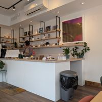 They have an art piece that tracks cloud activity. at Gleam & Sip  in Toronto