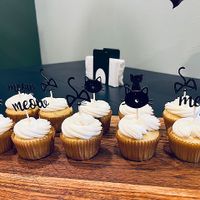 vegan vanilla cupcake! yum at Catnip Café and Lounge in Plant City