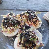 Mushroom bao at Swell Nourished Cafe  in Crescent Head