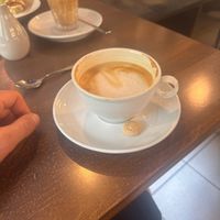 Haffercappuccino  at Café & Bistro Drehscheibe in Bad Schandau