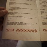 Starters at Poró Restaurante & Bar in Salvador