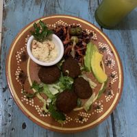 Falafel sin pan pita  #Veganuary at Vegetariano Mar y Tierra in Tulum
