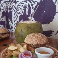 Beyond burguer at Vegetariano Mar y Tierra in Tulum