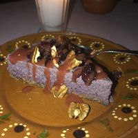 raw cheesecake  at Vegetariano Mar y Tierra in Tulum