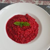 Rote Beete Risotto at Corner205 International Restaurant in Funchal