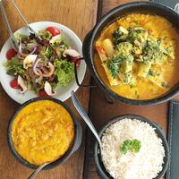 Moqueca vegana at La Plage Beach Club in Porto Seguro