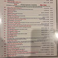Menu at Phở Pasteur in Boston