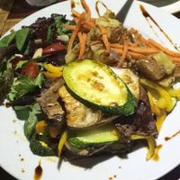 Oven Roasted Napoleon with Carrots and Potatoes at Ocean Park Cafe in San Juan