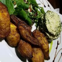 vegan eggplant portabello bella at Ocean Park Cafe in San Juan