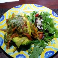 Avocado w/Veggies in Mediterranean Sauce at Ocean Park Cafe in San Juan