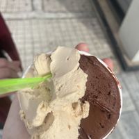 Hazelnut and dark chocolate gelato   at Ice Queen Gelato in Athens