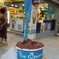 Vegan dark chocolate ice cream at Ice Queen Gelato in Athens