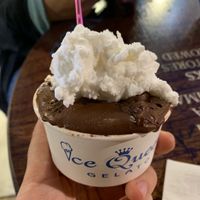 Dark chocolate and lemon at Ice Queen Gelato in Athens