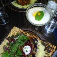 Kebabnekaise with a drink. at ÖUR in Stockholm