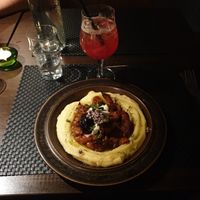 Vegan interpretation of wild stew at ÖUR in Stockholm