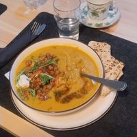 Pumpkin soup, Lunch option at ÖUR in Stockholm