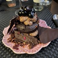 TROLLSTUBBE chocolate cake with hazelnut cream  at ÖUR in Stockholm