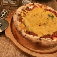 Bolognese pizza   at Paprika Shokudo Vegan in Osaka