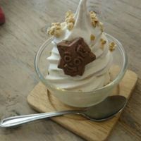 Lovely soy ice cream at Paprika Shokudo Vegan in Osaka